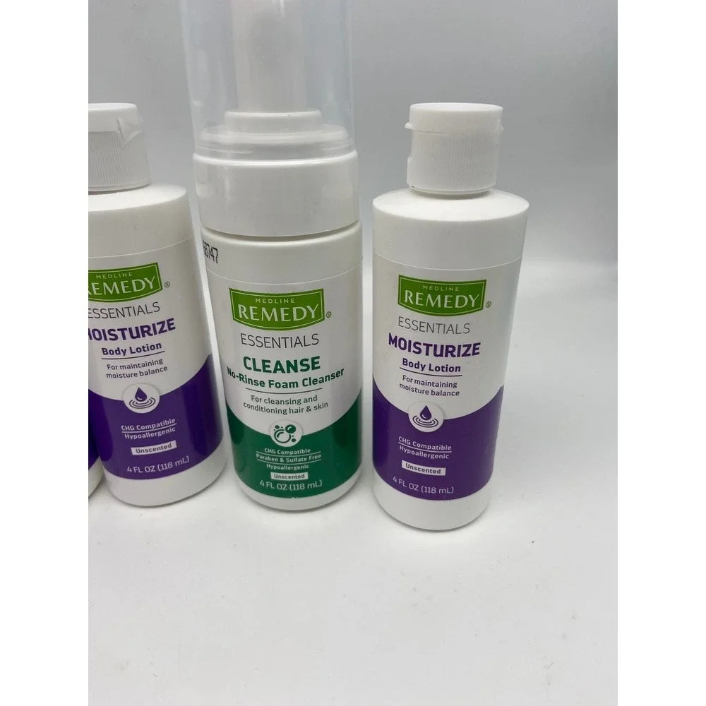 Medline Remedy Lot Clinical Essentials Skin Cream Body Lotion‎ Foam Cleanser 6pc